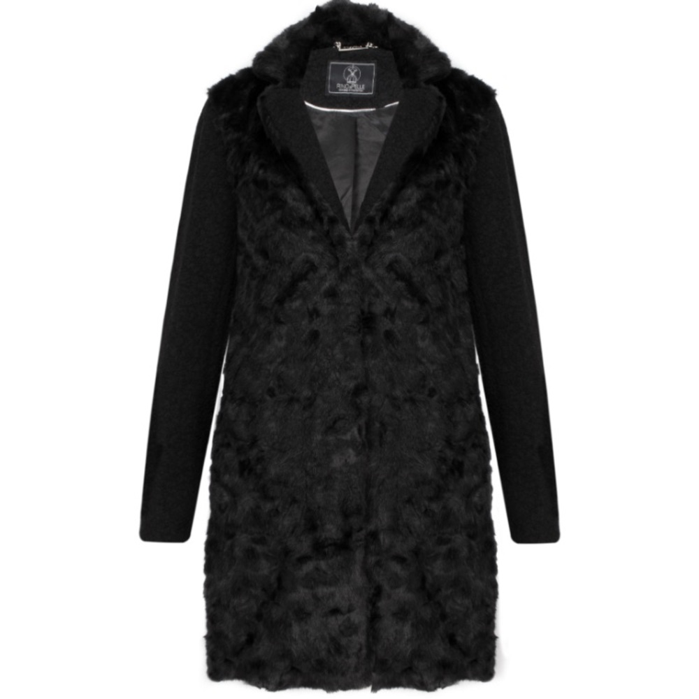 Rino & Pelle Textured Faux Fur Coat